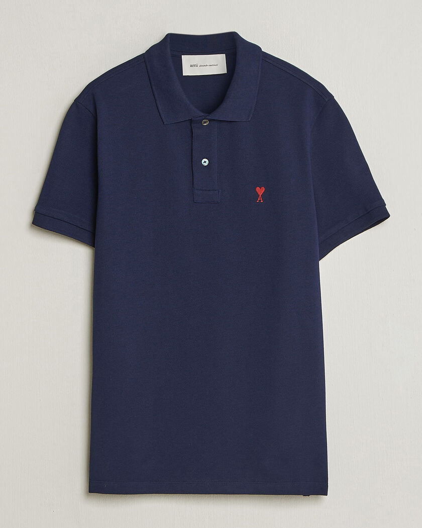 AMI Heart Logo Polo Navy – Blå