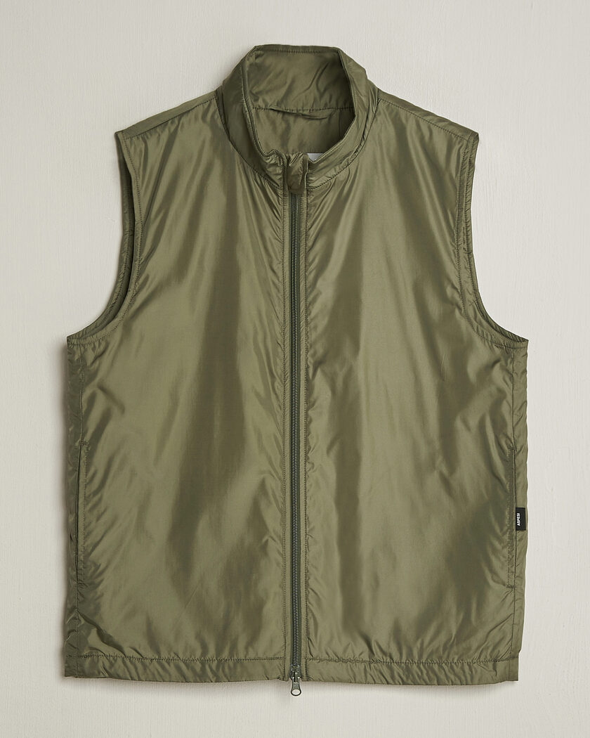 Aspesi Vernes Nylon Gilet Olive – Grön