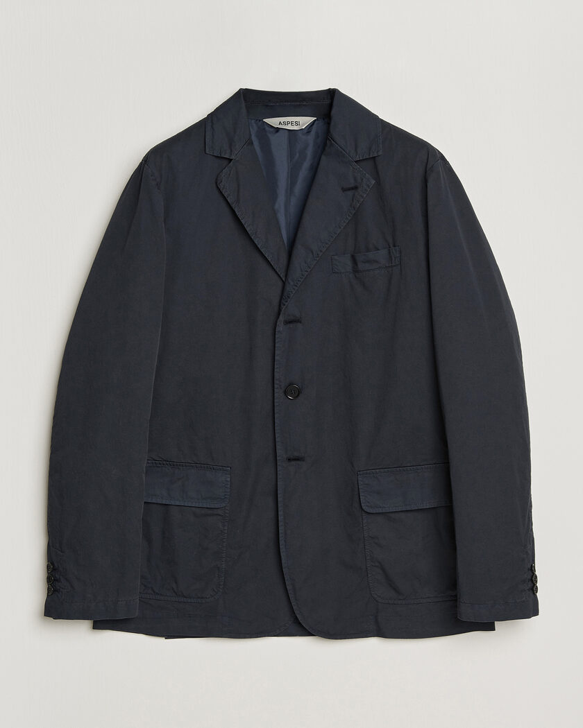 Aspesi Cotton Blazer Navy – Blå