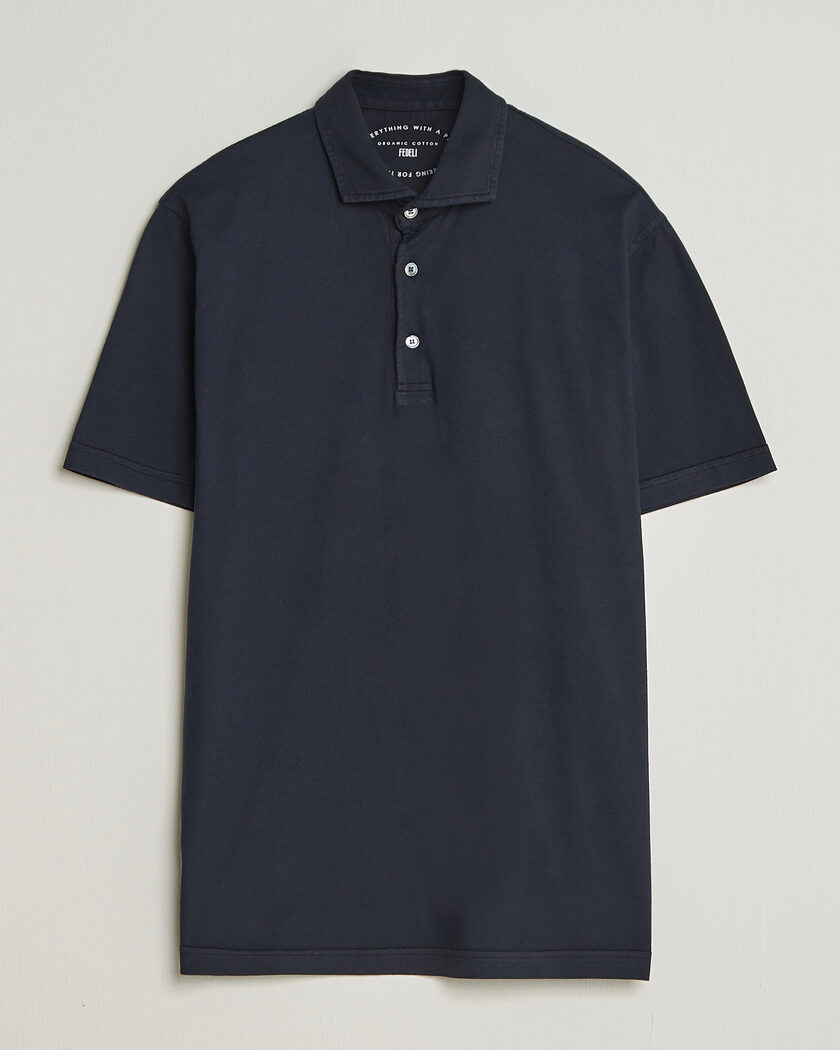Fedeli Zero Organic Cotton Polo Navy – Blå