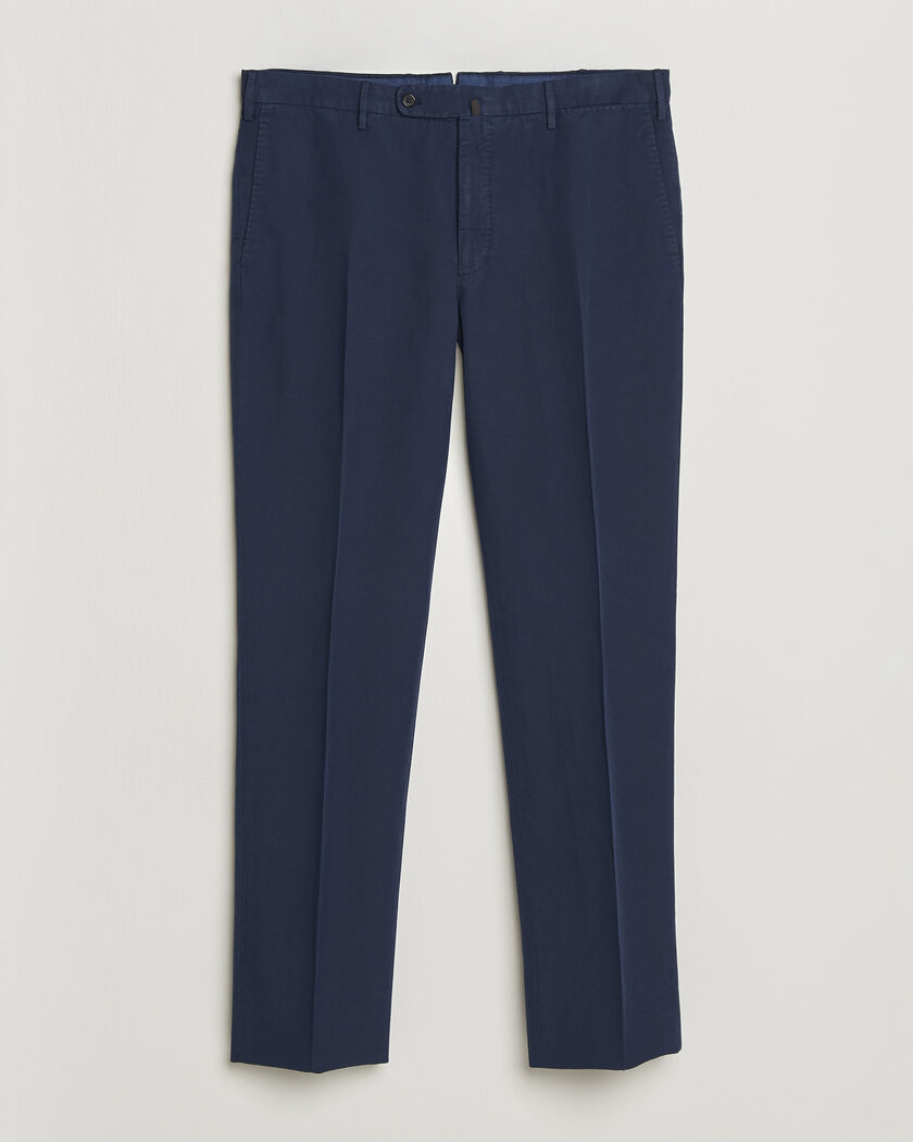Incotex Regular Fit Chinolino Trousers Navy – Blå