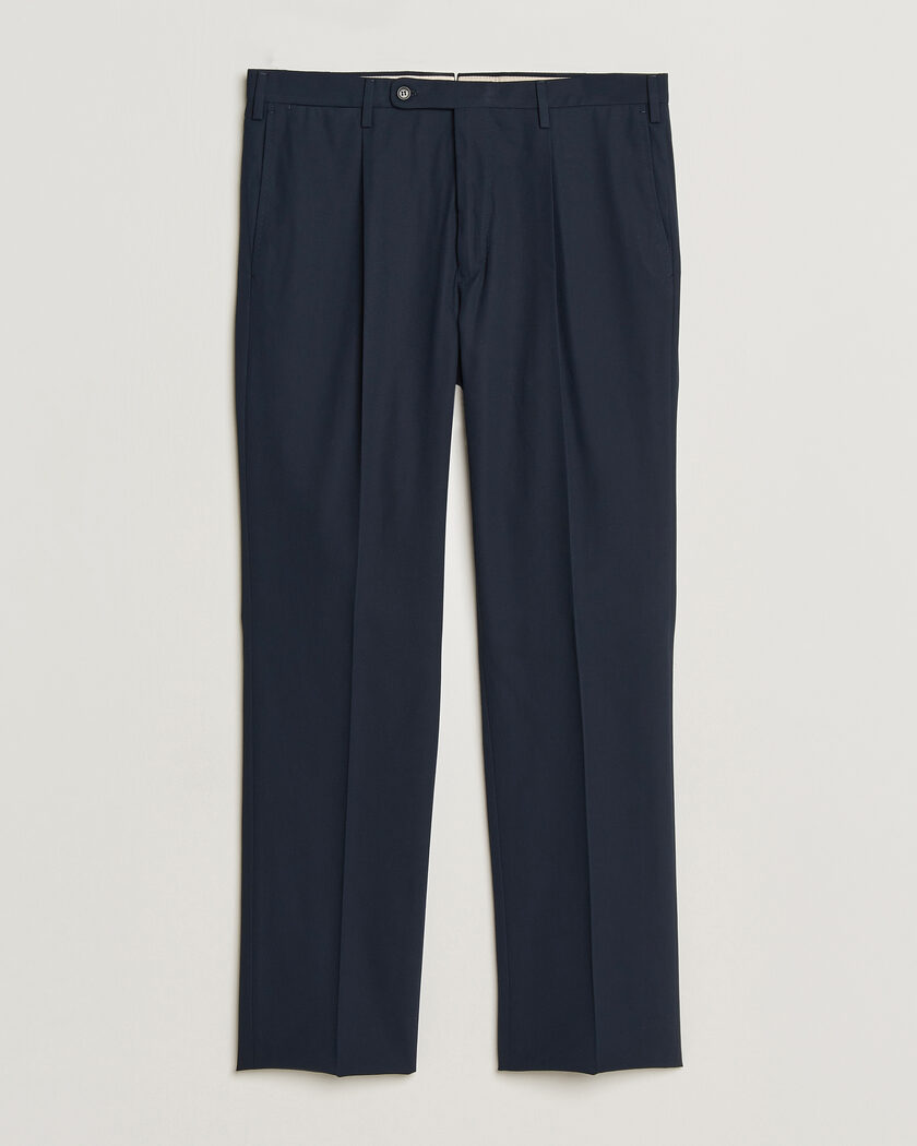 Incotex Ice Cotton Twill Pants Navy – Blå