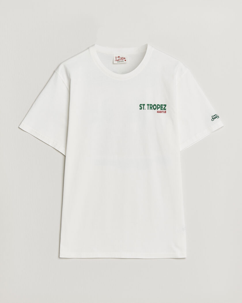 MC2 Saint Barth Back Printed Cotton T-Shirt St Tropez Sun – Vit