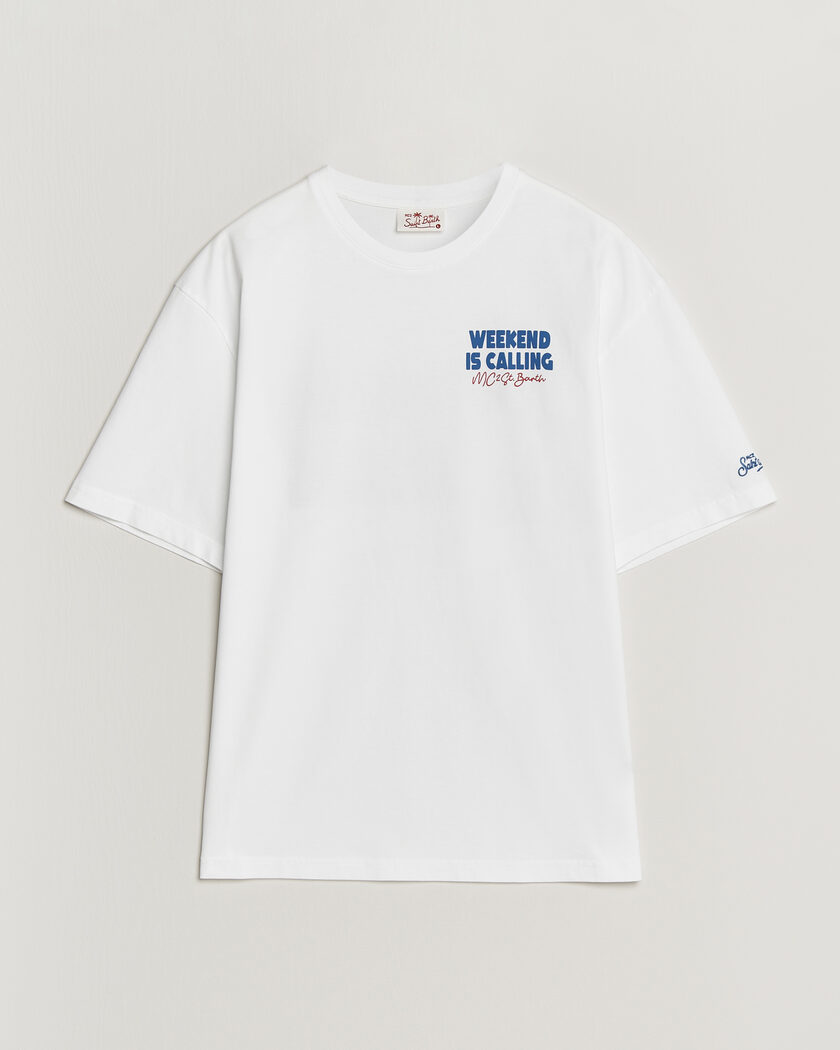MC2 Saint Barth Back Printed Cotton T-Shirt Weekend Jet – Vit