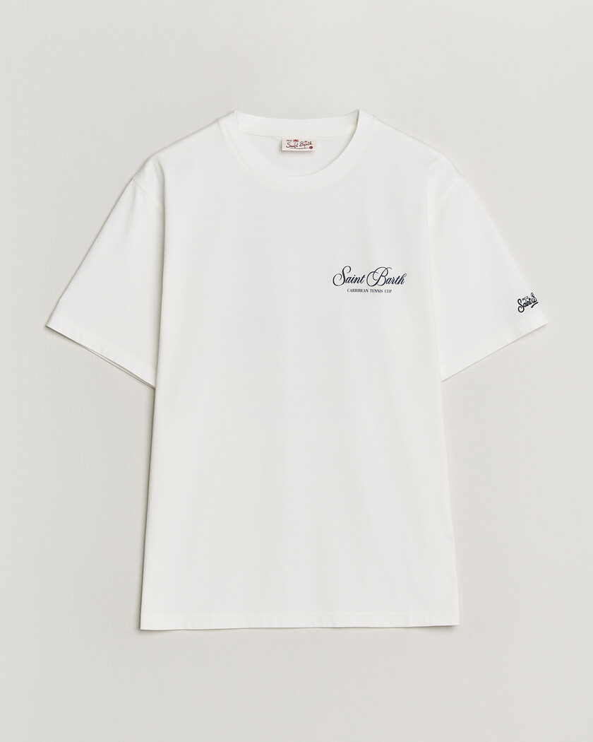 MC2 Saint Barth Back Printed Cotton T-Shirt Gustavia Cup – Vit