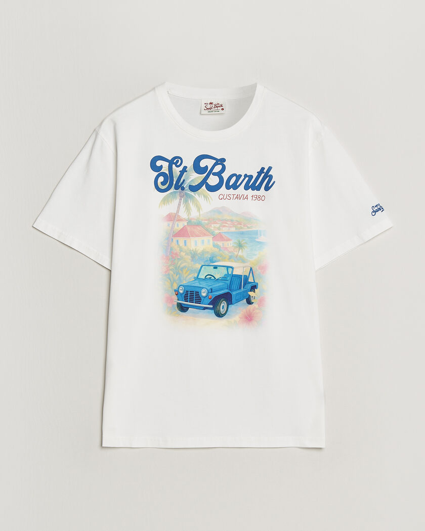 MC2 Saint Barth Printed Cotton T-Shirt Ibiscus Car – Vit