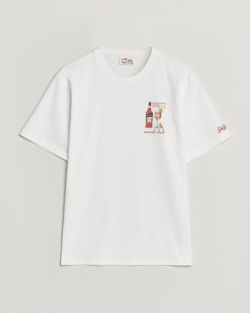 MC2 Saint Barth Printed Cotton T-Shirt Social Spritz – Vit