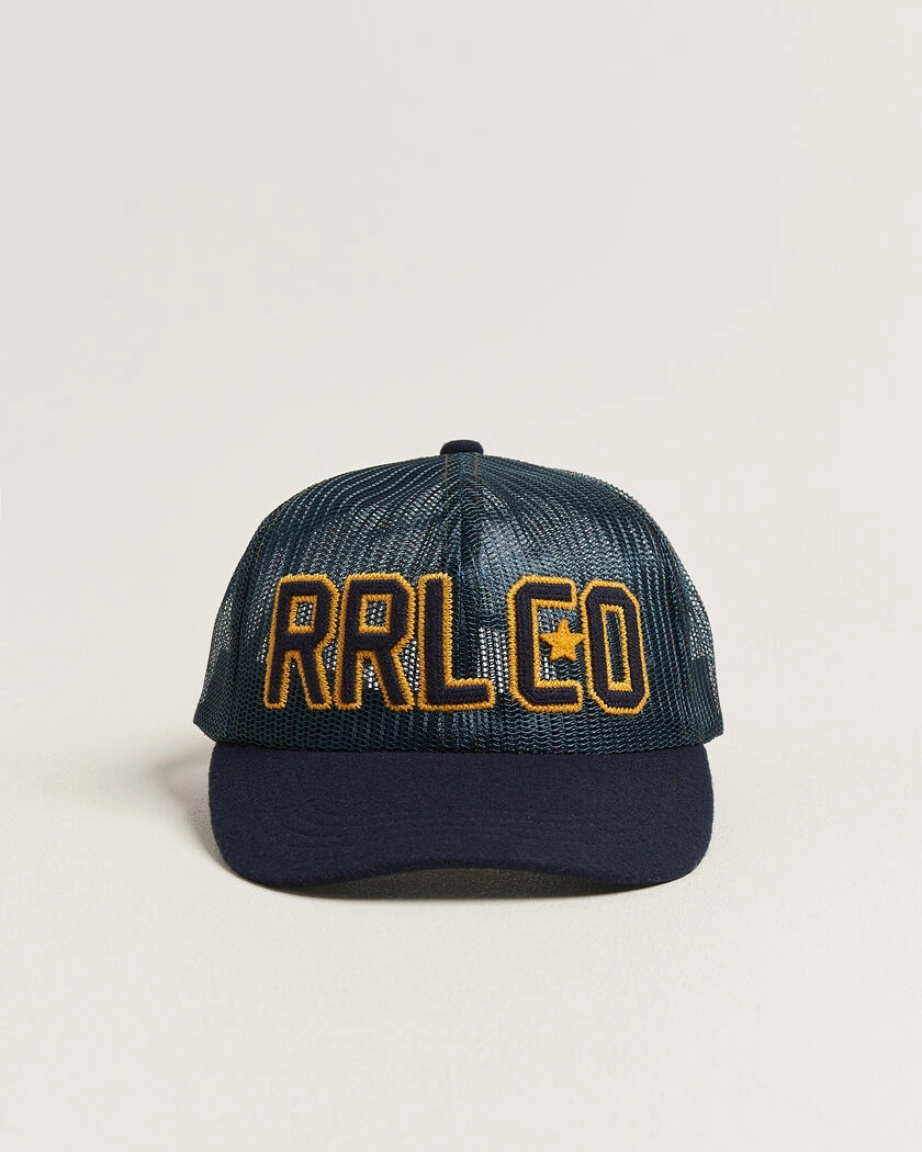 RRL Mesh Trucker Cap Navy – Blå