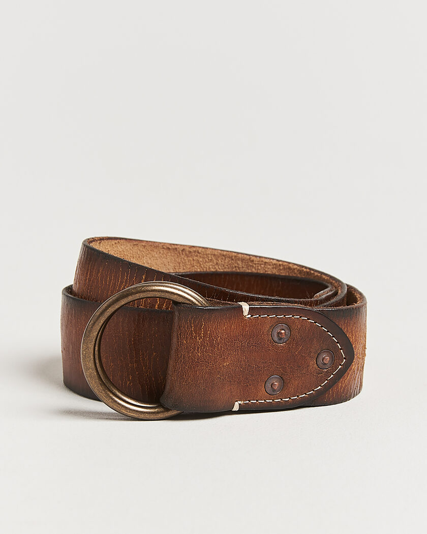 RRL Ring Belt Vintage Brown – Brun