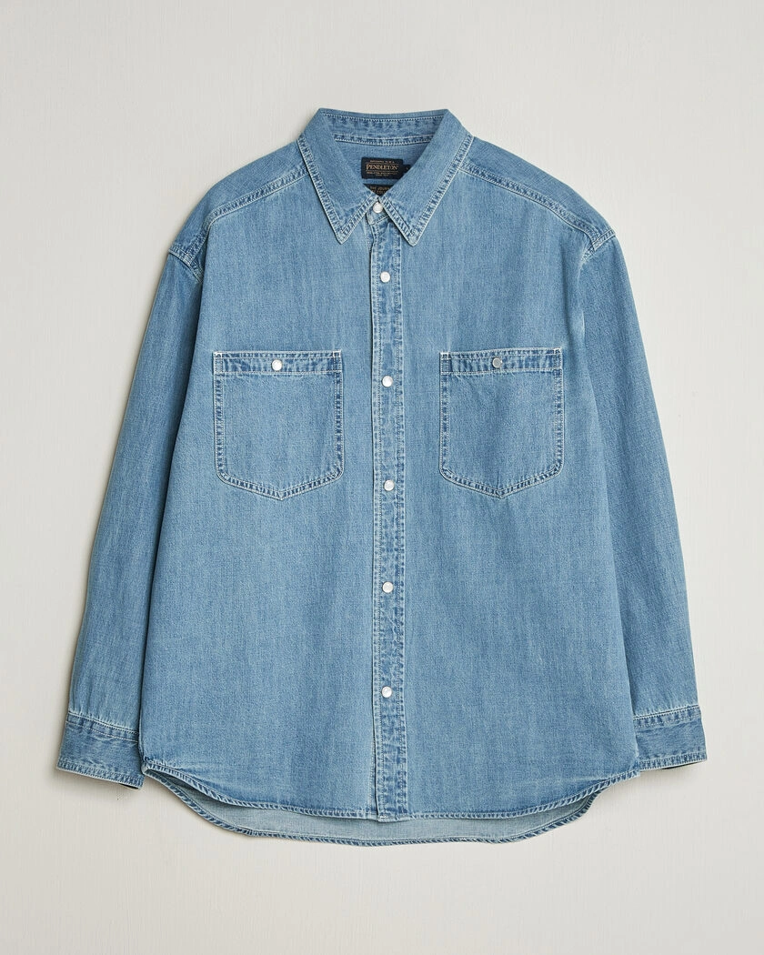 Pendleton Western Workshirt Stone Wash – Blå