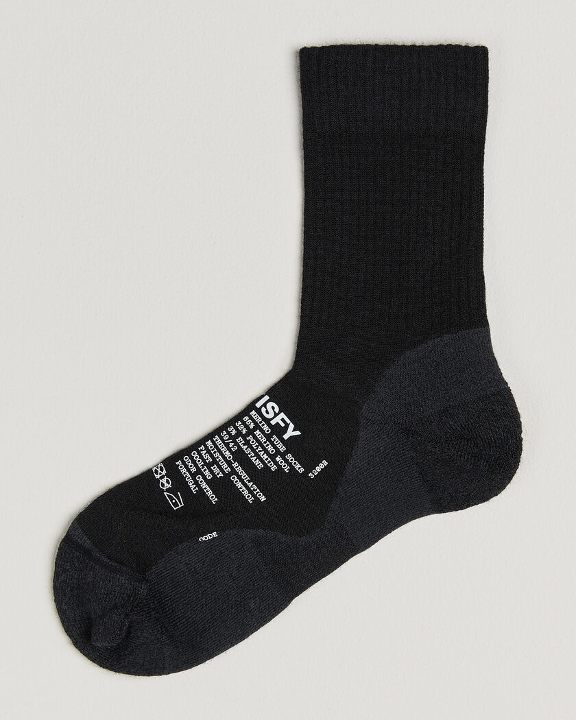 Satisfy Merino Tube Socks Black – Svart
