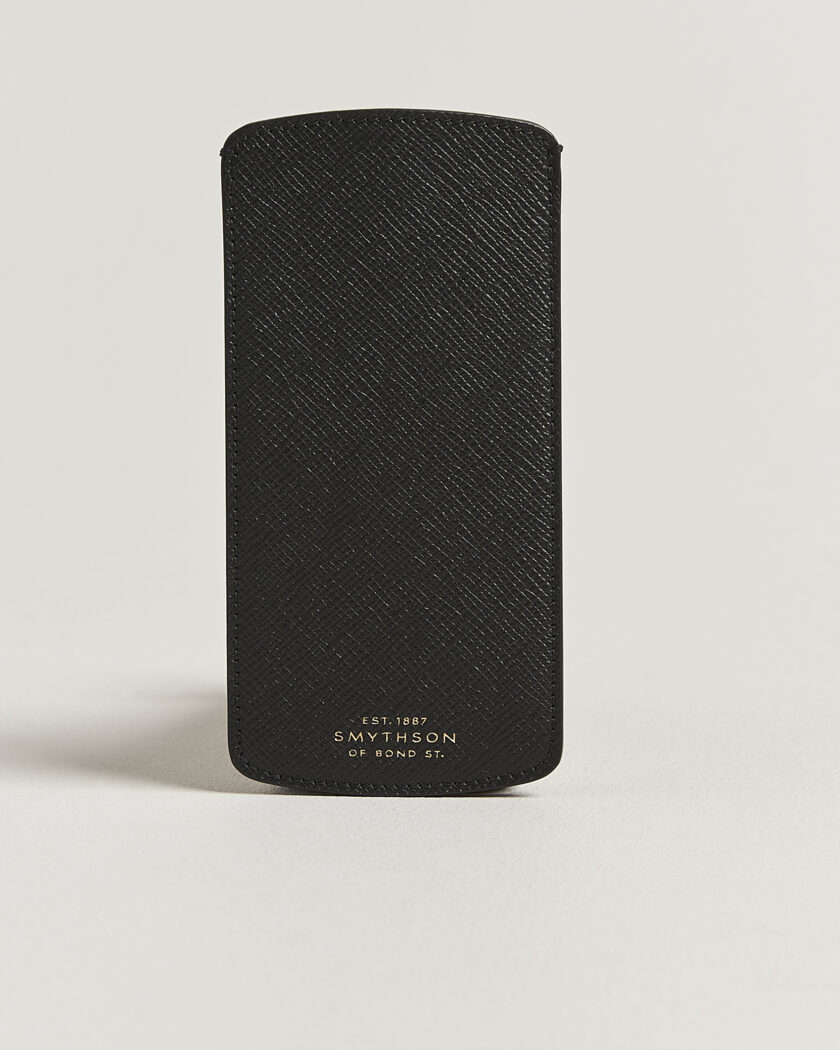 Smythson Panama Glasses Case Black – Svart