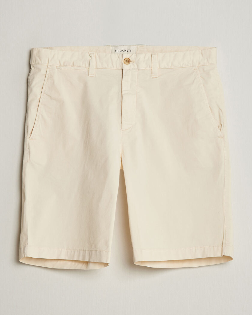 GANT Regular Sunfaded Shorts Cream – Vit