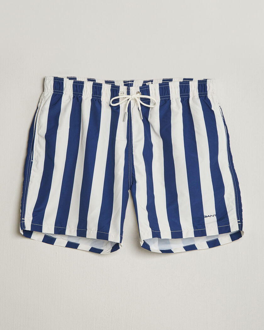 Gant Blockstriped Swimshorts Rich Navy – Blå