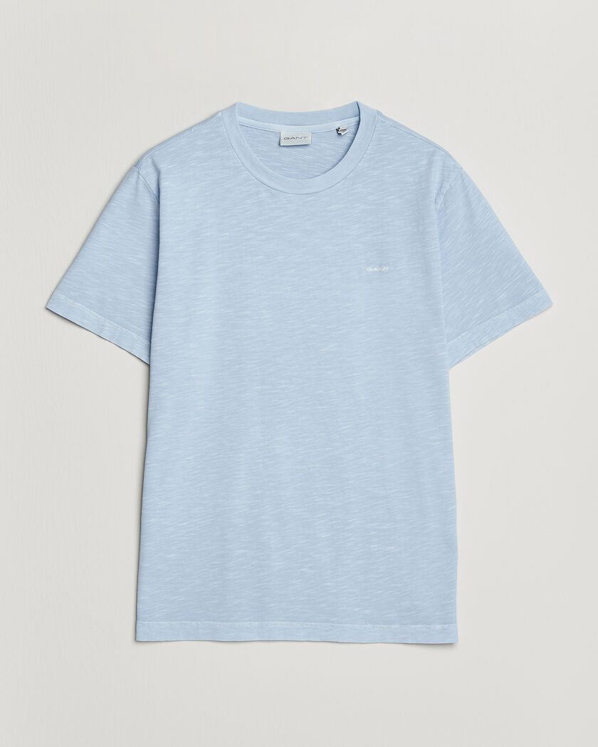 GANT Washed Slub T-Shirt Fresh Blue – Blå