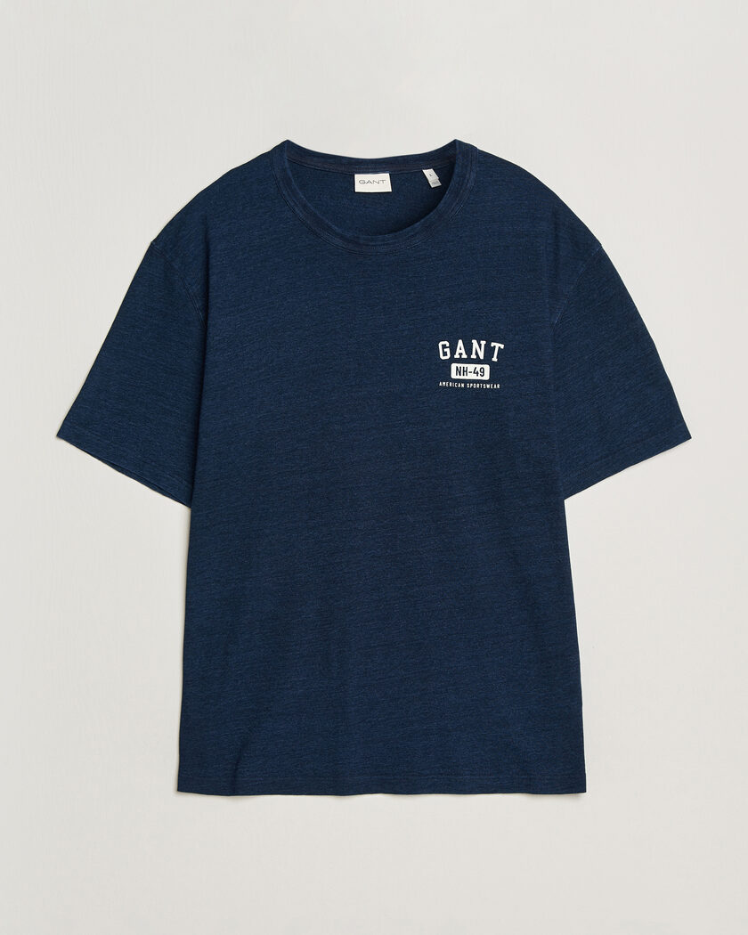 GANT Indigo Graphic T-Shirt Dark Blue – Blå
