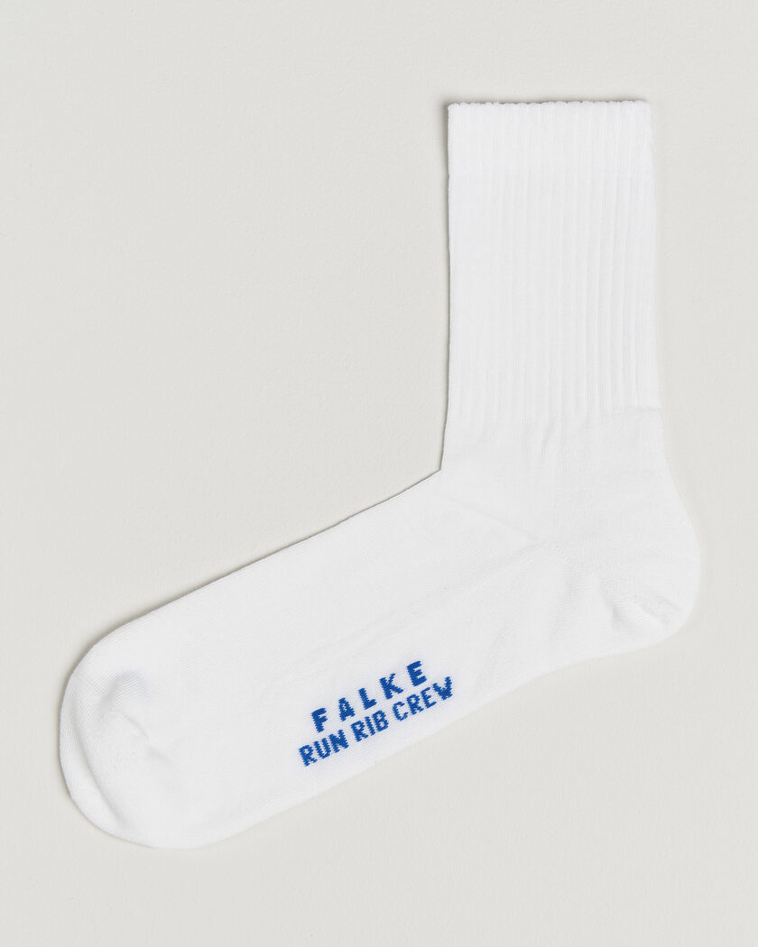 Falke Run Rib Crew Sock White – Vit