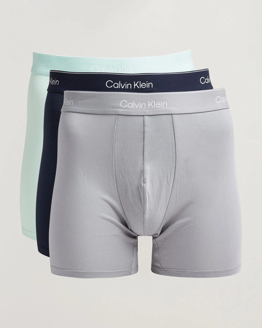 Calvin Klein 3-Pack Icon Cotton Stretch Boxer Brief Black/Grey/Green – Flerfärgad