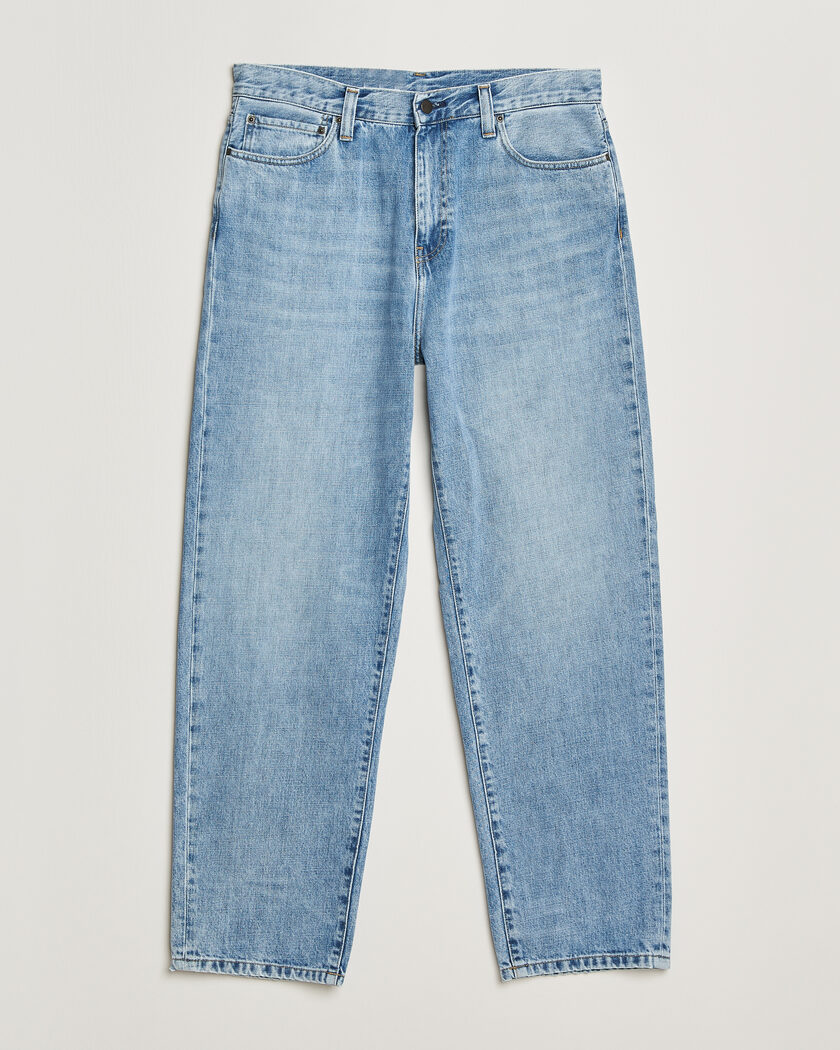 Carhartt WIP Aaron Pant Smith Denim Burst Washed – Blå