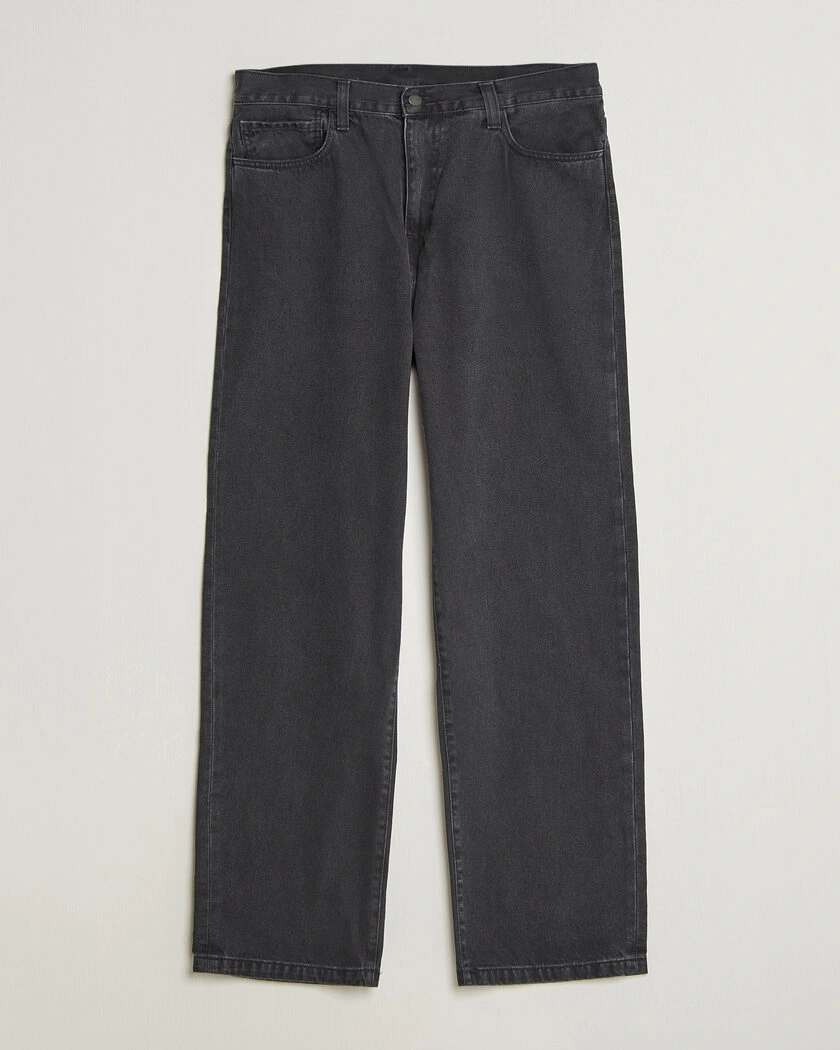 Carhartt WIP Landon Pant Robertson Denim Black Stone Washed – Svart