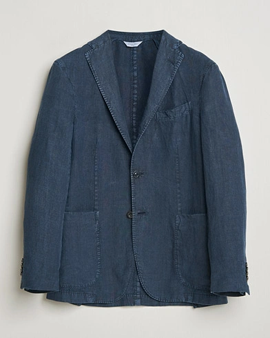 Boglioli K Jacket Linen Blazer Navy – Blå