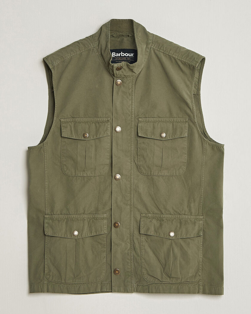 orSlow Cotton Nylon Utility Vest Army Green | Herr - Care of Carl