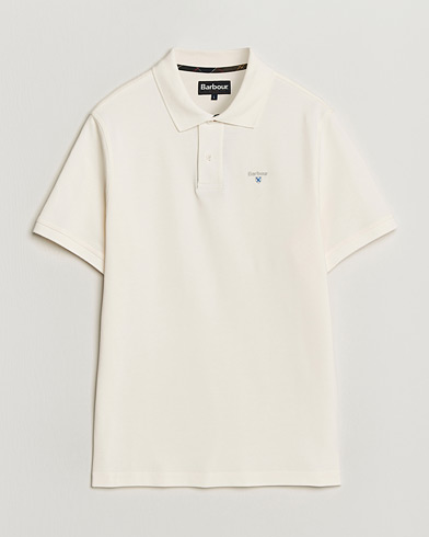 Barbour Lifestyle Tartan Pique Polo Whisper White – Vit
