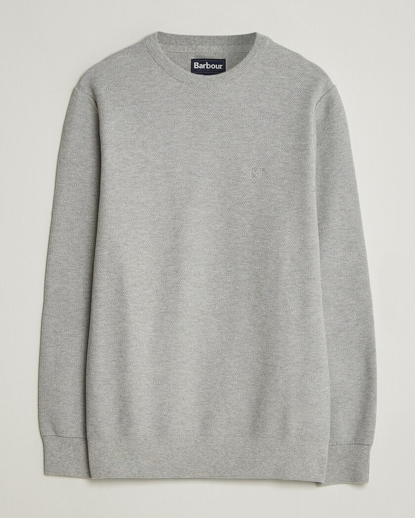 Barbour Lifestyle Honeycomb Crew Neck Grey Marl – Blå