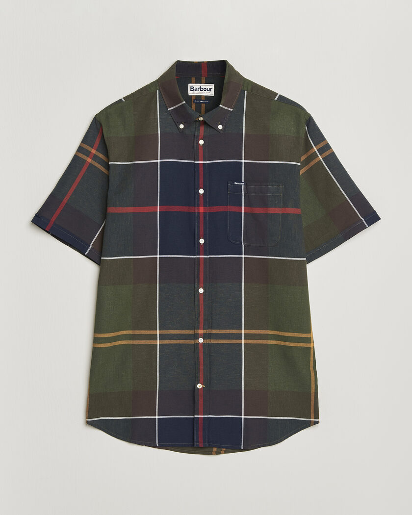Barbour Lifestyle Douglas Short Sleeve Tailored Shirt Classic Tartan – Grön