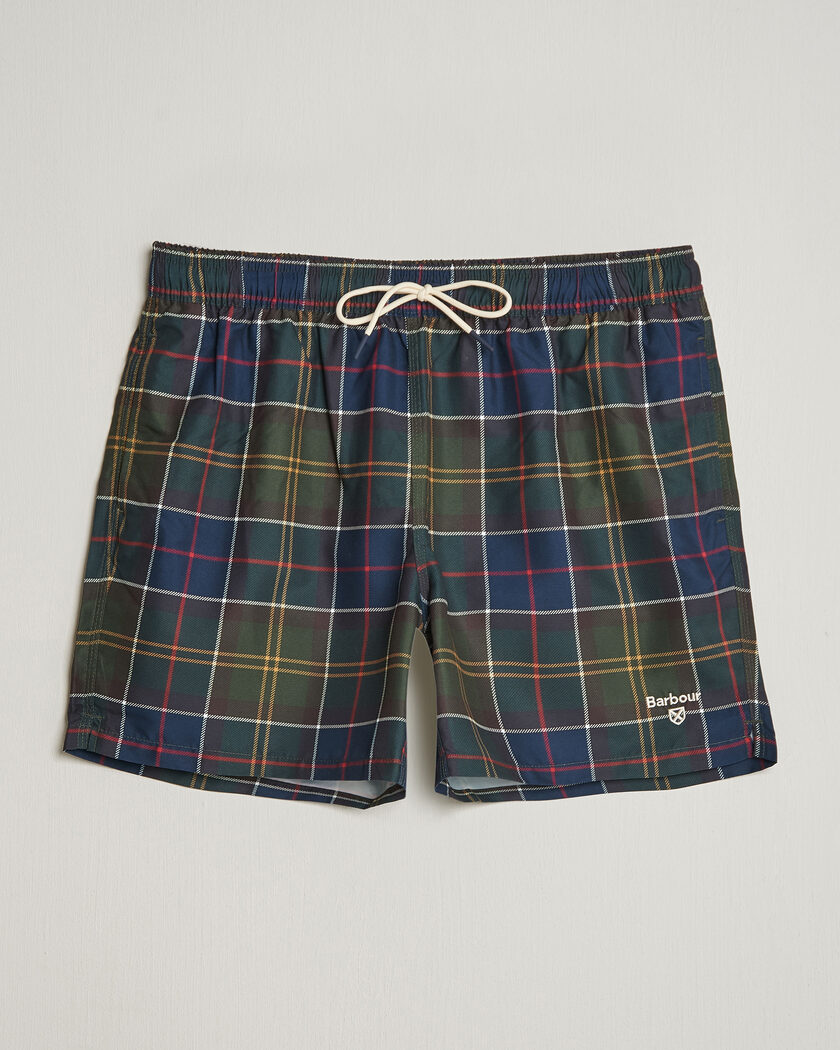 Barbour Lifestyle Staple Tartan Swimshorts Classic Tartan – Grön