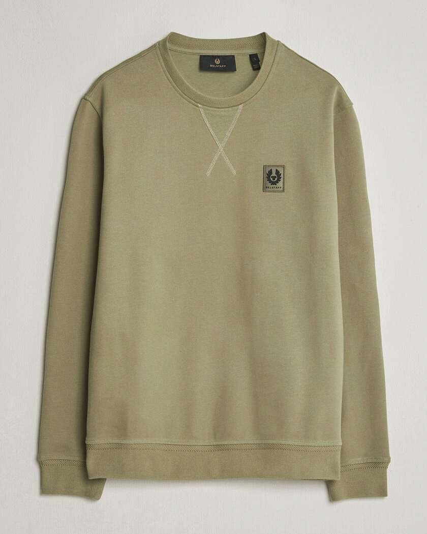 Belstaff Signature Crew Neck Sweatshirt Fatigue Green – Grön