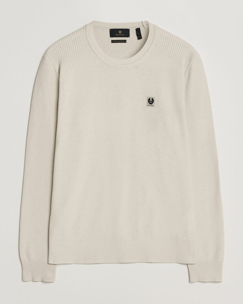 Belstaff Coast Knitted Crew Neck Silver Birch – Beige