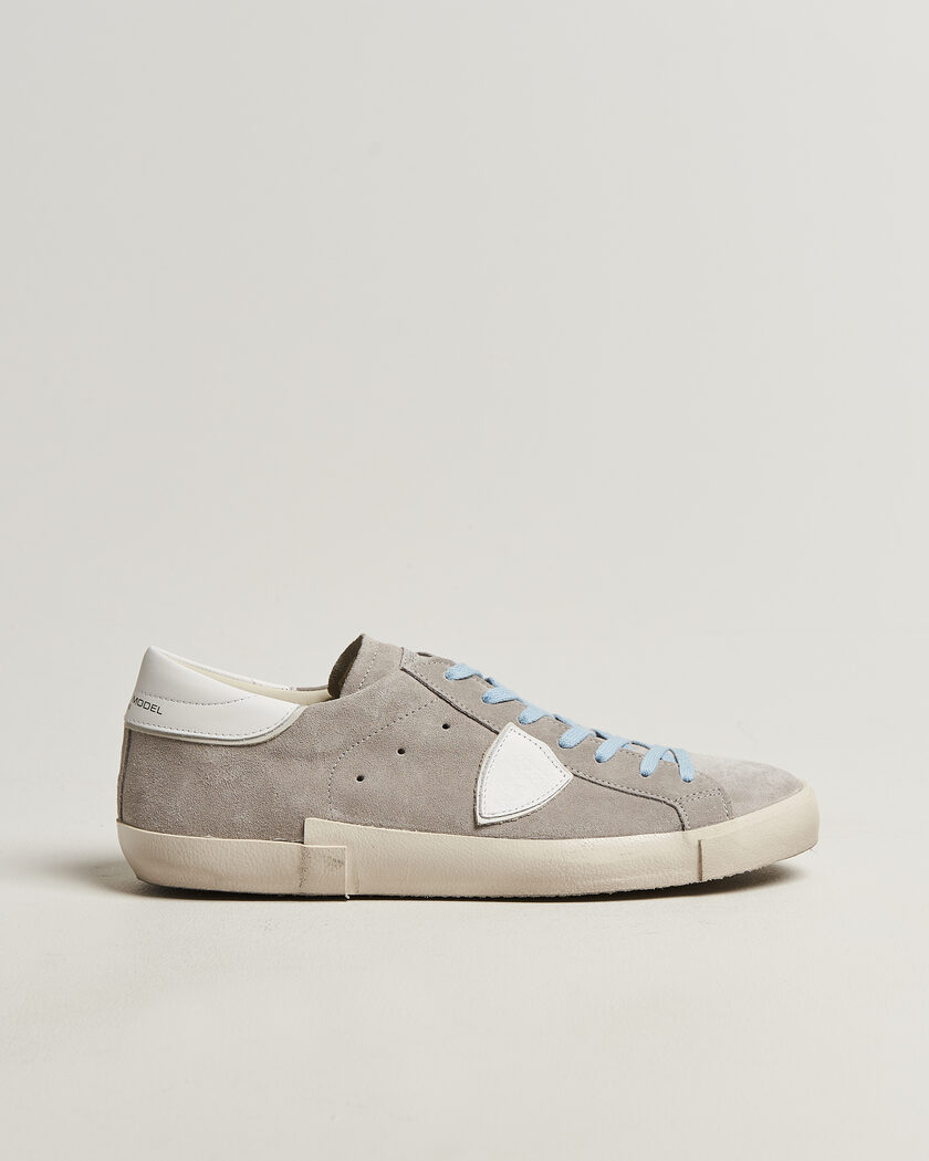 Philippe Model PRSX Low Top Canvas Mix Sneaker Grey/White – Grå