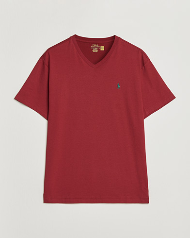 Polo Ralph Lauren V-Neck T-Shirt Heritage Red – Röd