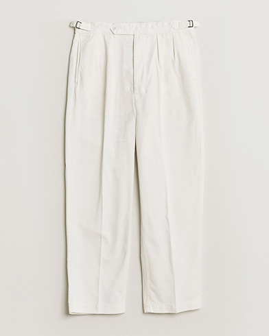 Polo Ralph Lauren Pleated Cotton Twill Chinos Deckwash White – Vit
