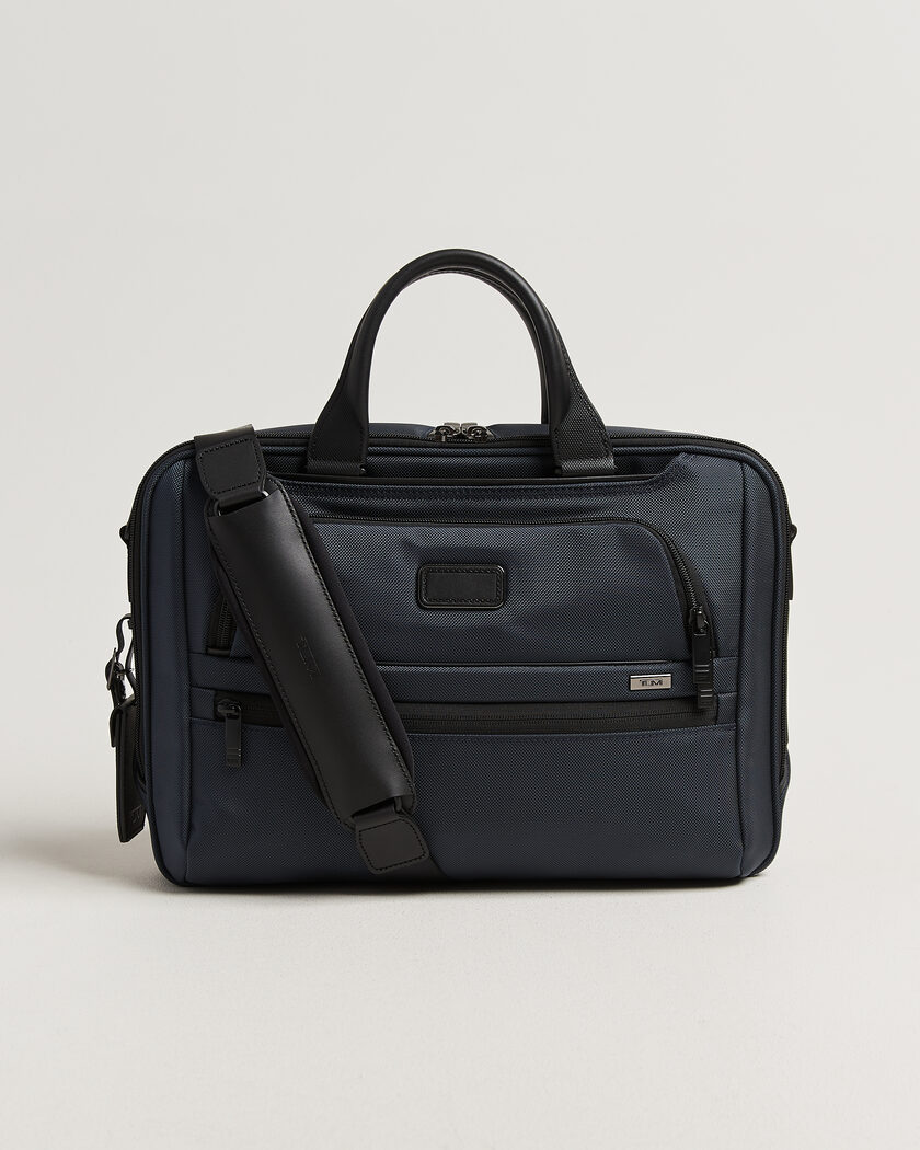 TUMI Alpha 4 Medium Briefcase Navy – Blå