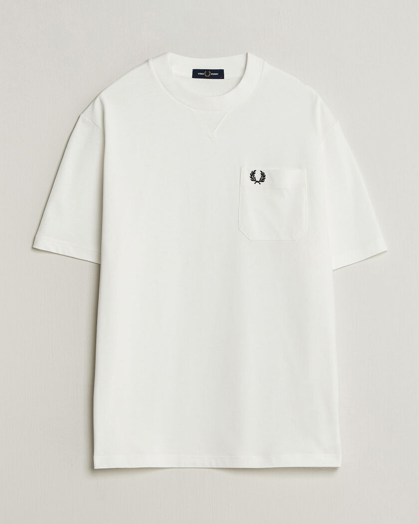 Fred Perry Heavy Pocket T-Shirt Snow White – Vit