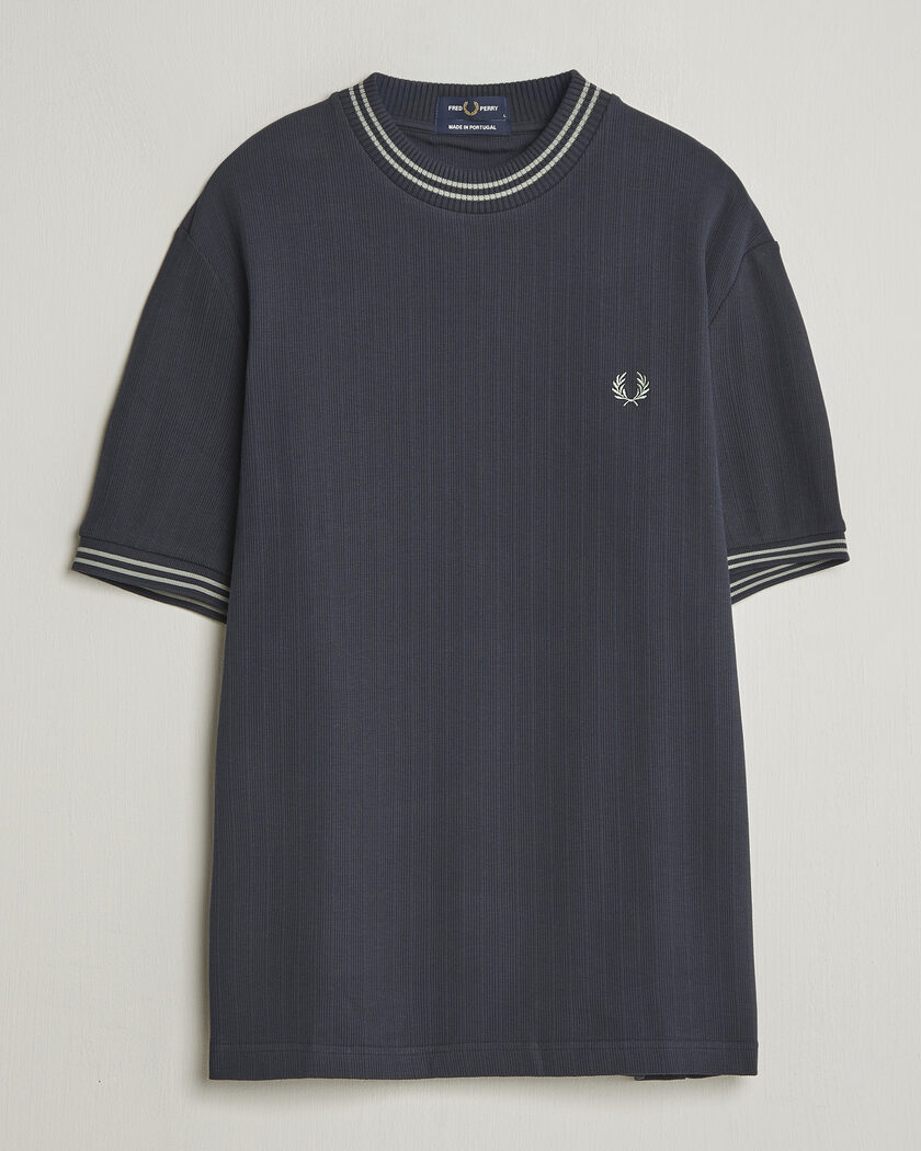 Fred Perry Rib Knitted T-Shirt Navy – Blå
