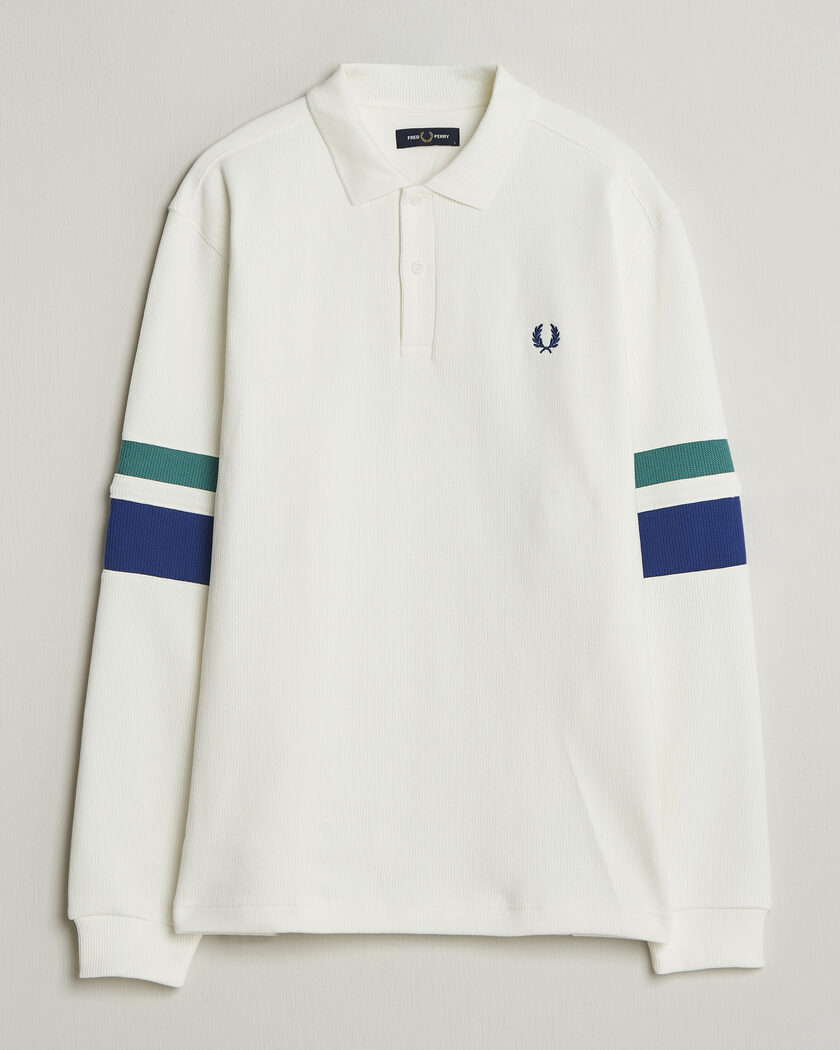 Fred Perry Tipped Sleeve Rugger Snow White – Vit