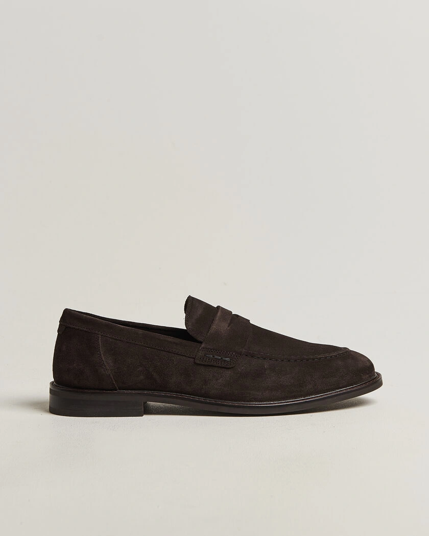 GANT Lozham Suede Loafer Dark Brown – Brun