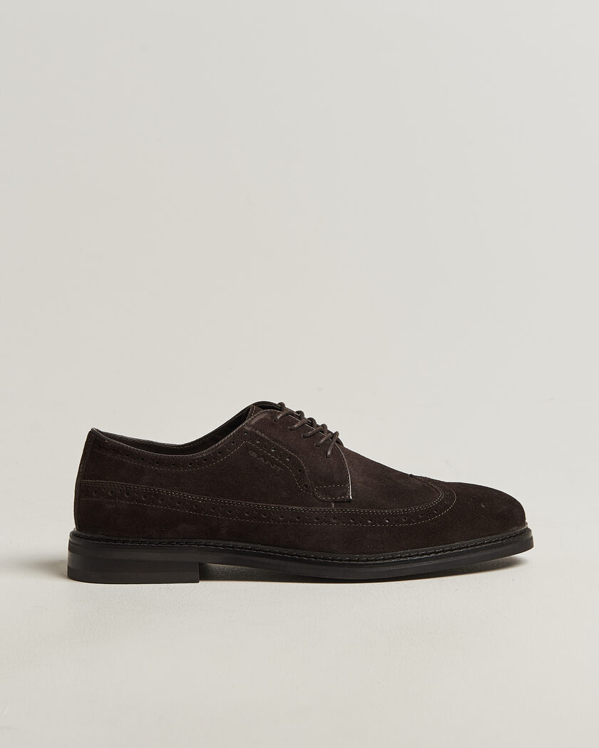  GANT Bidford Suede Brouge Dark Brown – Brun