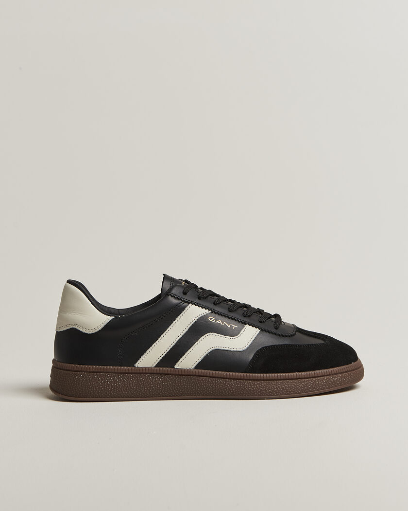 GANT Cuzmo Leather/Suede Sneaker Black/White – Svart