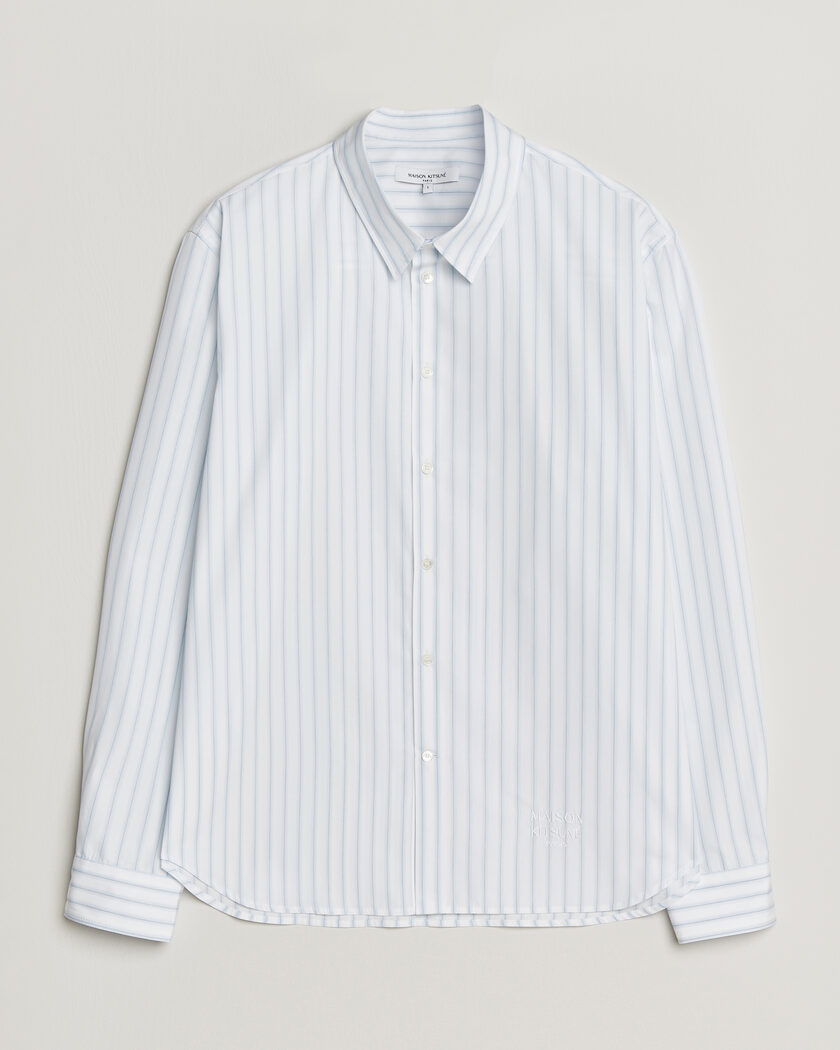 Maison Kitsuné Casual Striped Shirt Blue/White – Flerfärgad