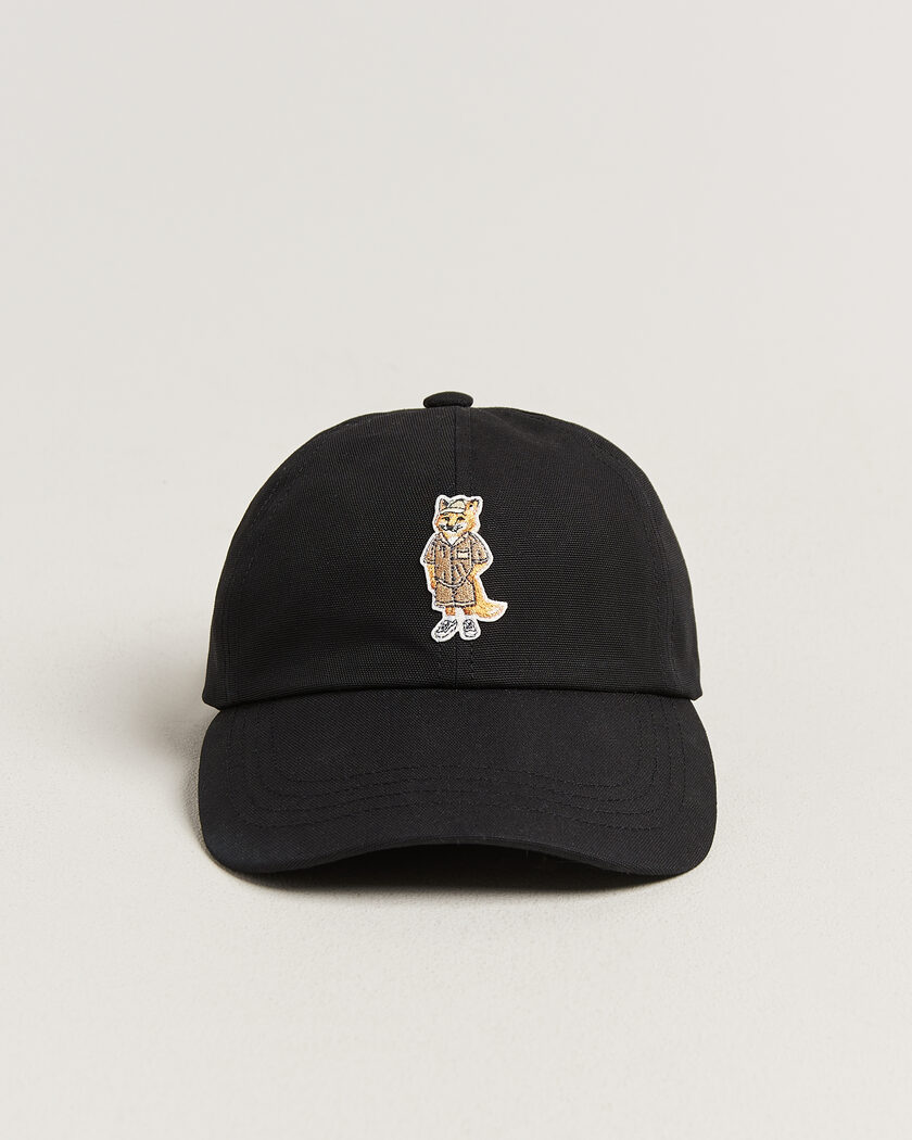 Maison Kitsuné Dressed Fox Cap Black – Svart