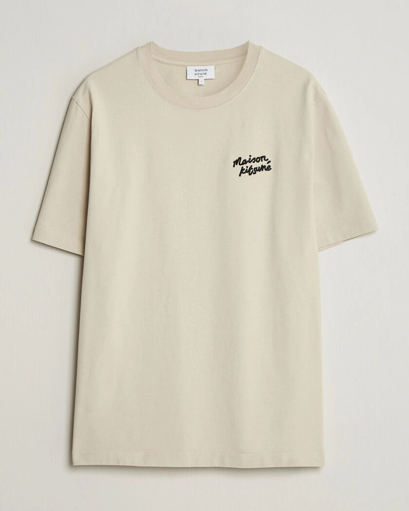 Maison Kitsuné Handwriting T-Shirt Pelican – Beige