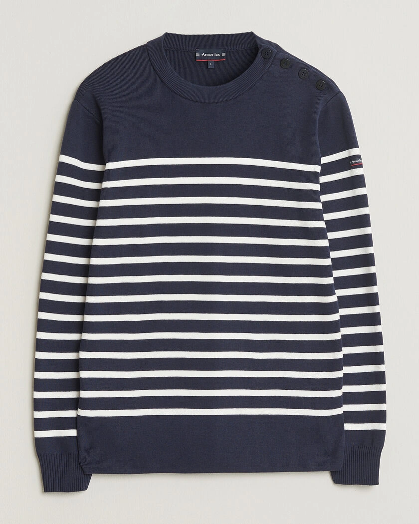 Armor-lux Groix Striped Sweater Navy/Nature – Flerfärgad