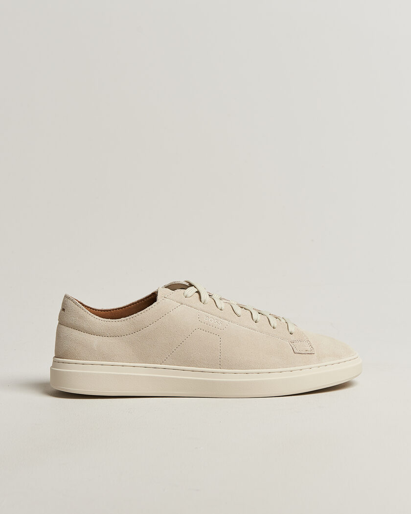  BOSS BLACK Kieran Suede Sneaker Open White – Vit