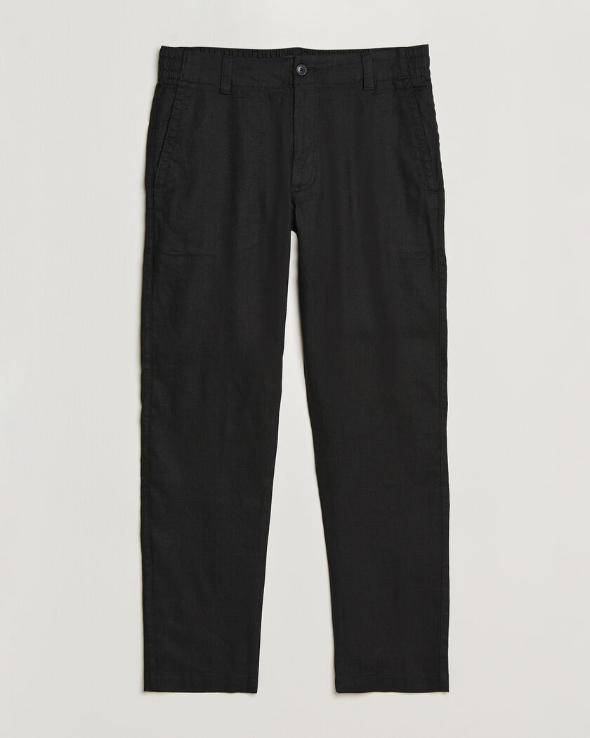 BOSS ORANGE Sanderson Linen Pants Black – Svart