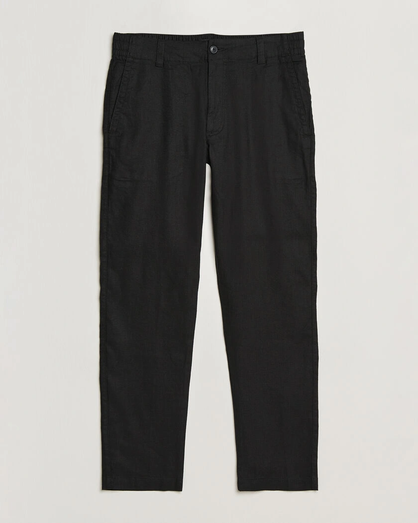 BOSS ORANGE Sanderson Linen Pants Black – Svart