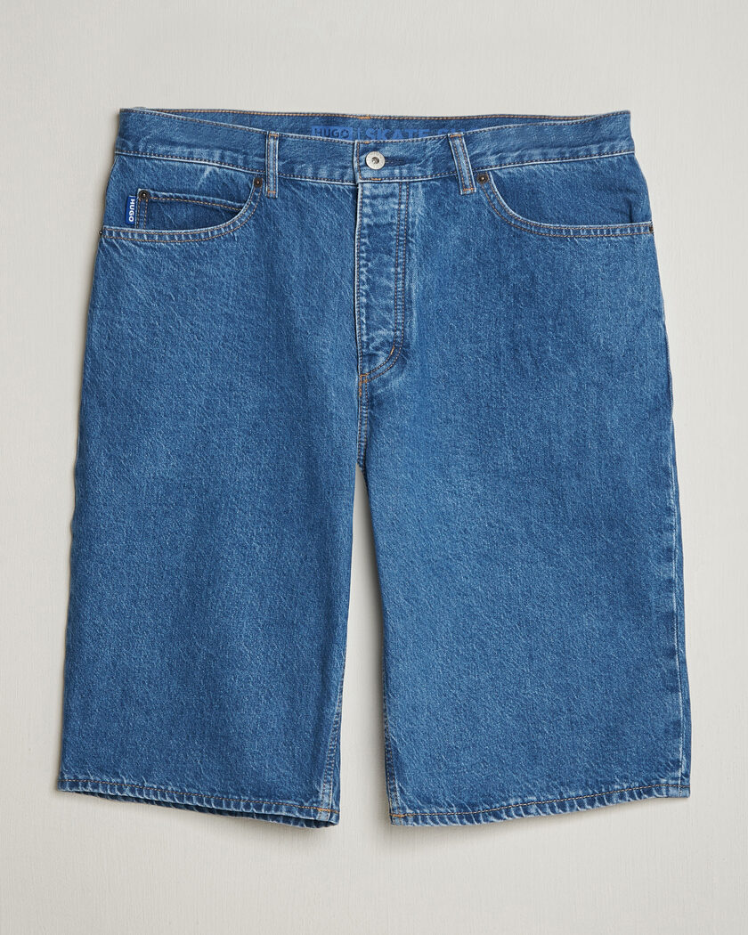 HUGO Skate Denim Shorts Medium Blue – Blå